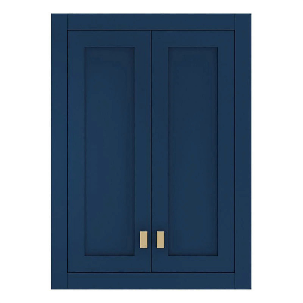 Water Creation Madison 33" Solid Hardwood Medicine Cabinet in Blue/Chrome