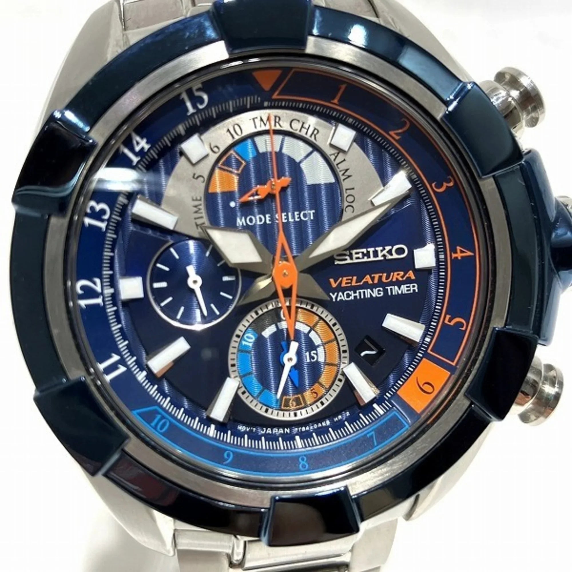 Pre-Owned Seiko Velatura Yachting Timer 7T84-0AE0 Quartz Chronograph Watch Men's (Like New)