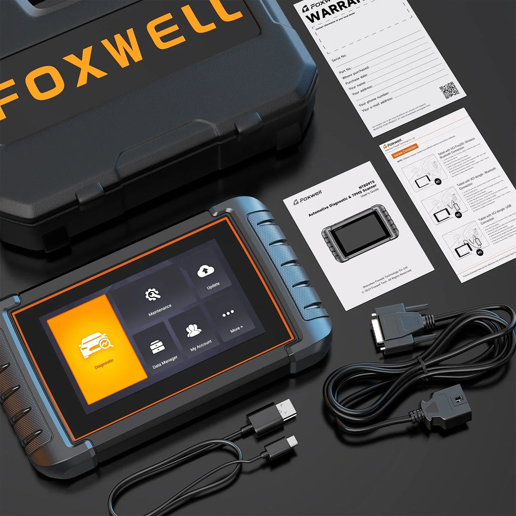Foxwell NT809 OBD2 Scanner Automotive Bi-Directional Scan Tool Active Test All System 30+ Reset Code Reader