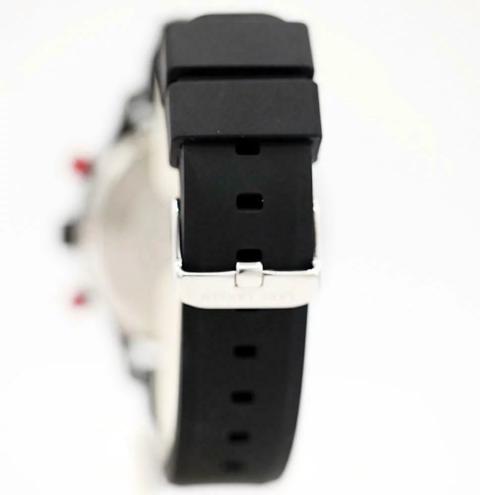 Lars Larsen Storm 133CBRS Black PVD Steel 44mm Black Silicone Quartz Men's Watch
