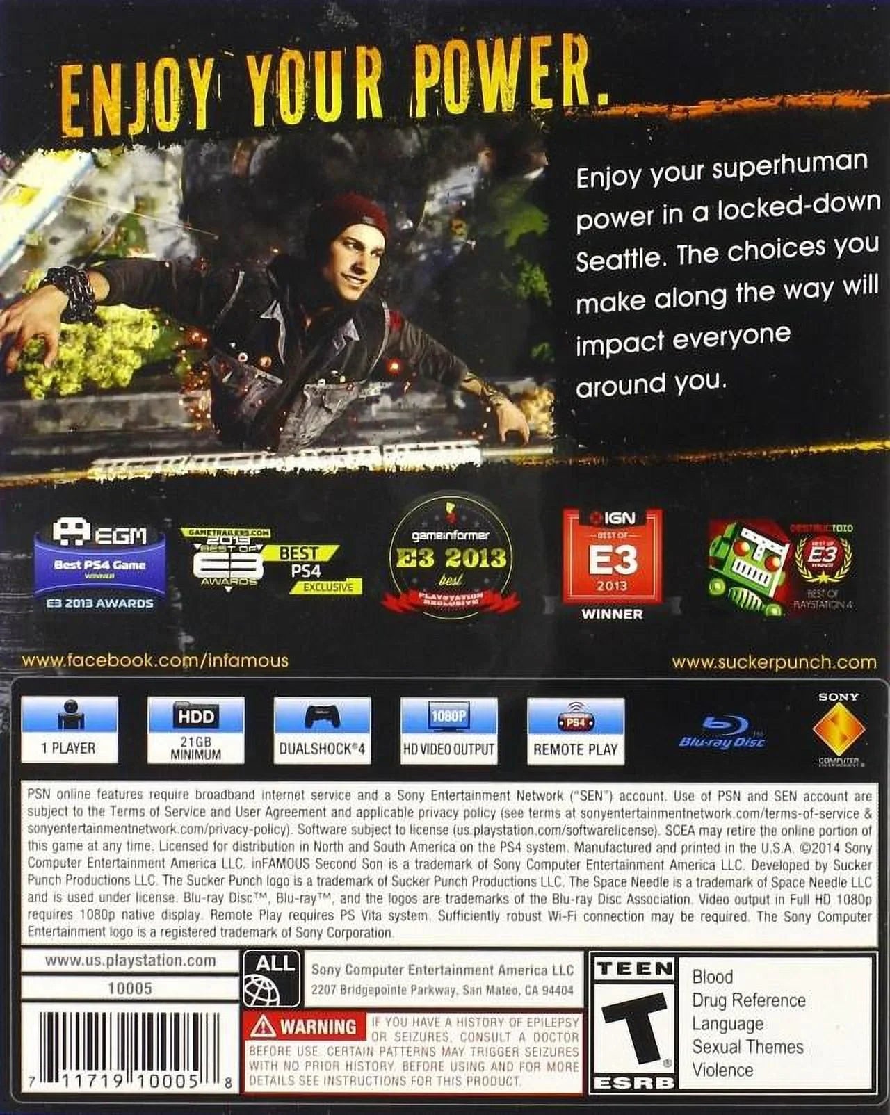 inFamous: Second Son [PlayStation 4]