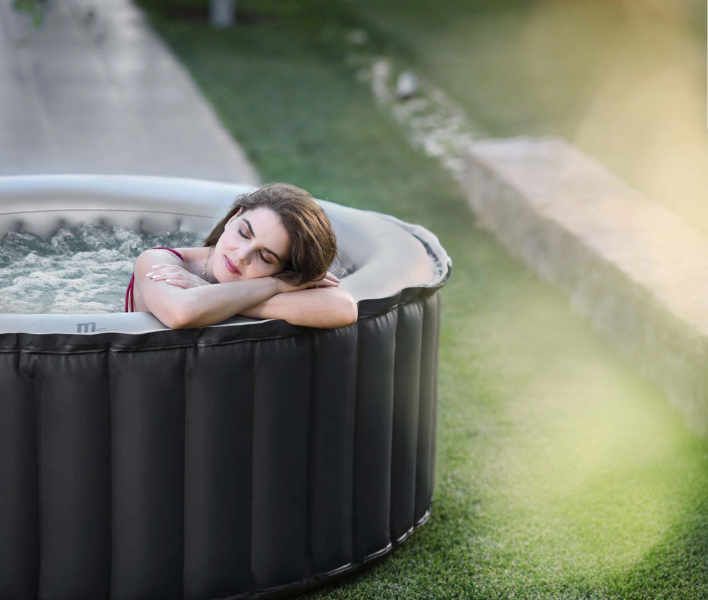 Mspa Silver Cloud, Delight Series, Inflatable Hot Tub & Spa, 118 Jets, 700w Massage Air Blower, 1350w Water Heater, One Piece Easy Install, Round, 2+2 Persons