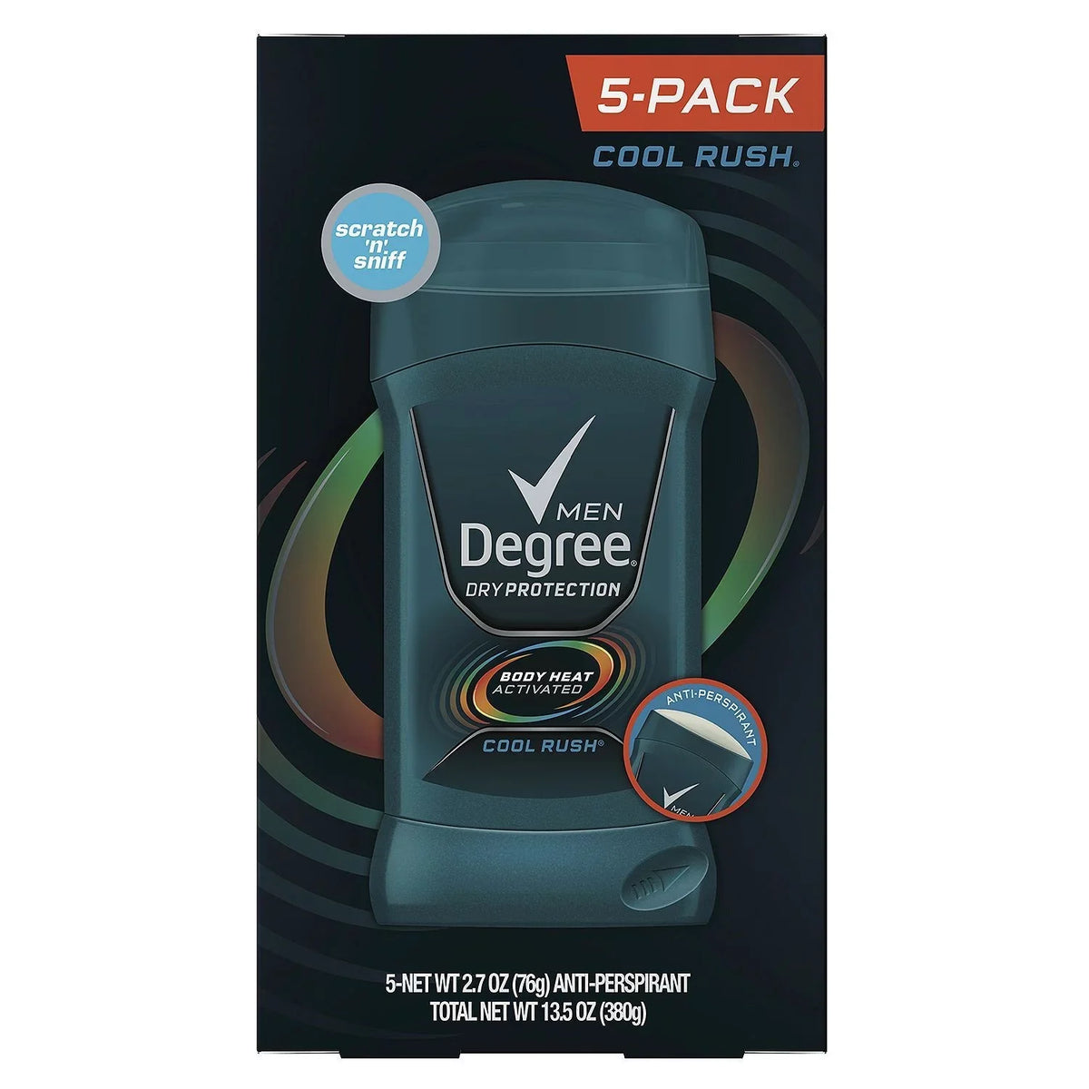 Degree Men Dry Protection Antiperspirant, Cool Rush (2.7 oz., 6 pk.)