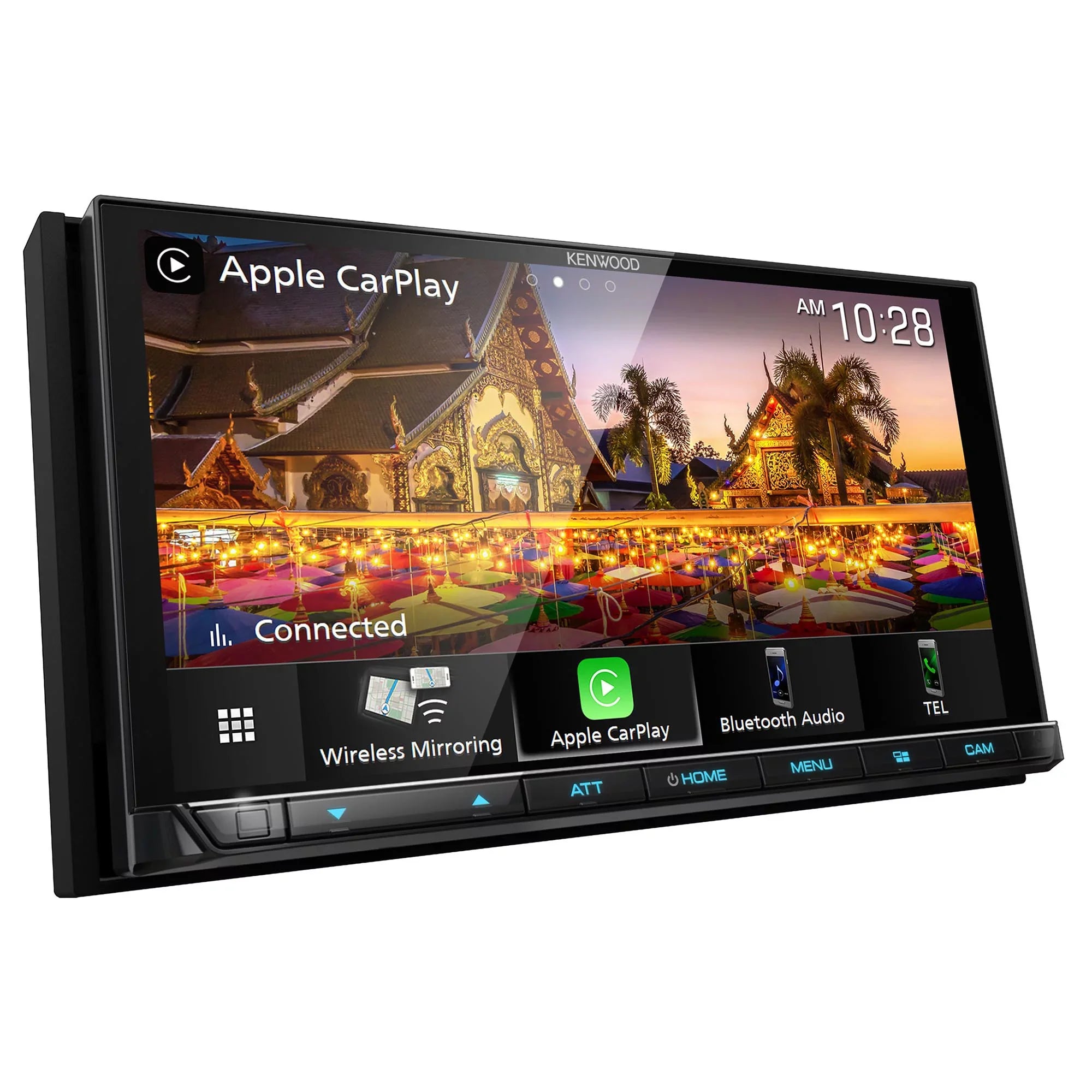 Kenwood DMX958XR eXcelon Bluetooth MultiMedia Receiver with CMOS-320LP Multi-Angle Rear View Camera with License Plate Mounting