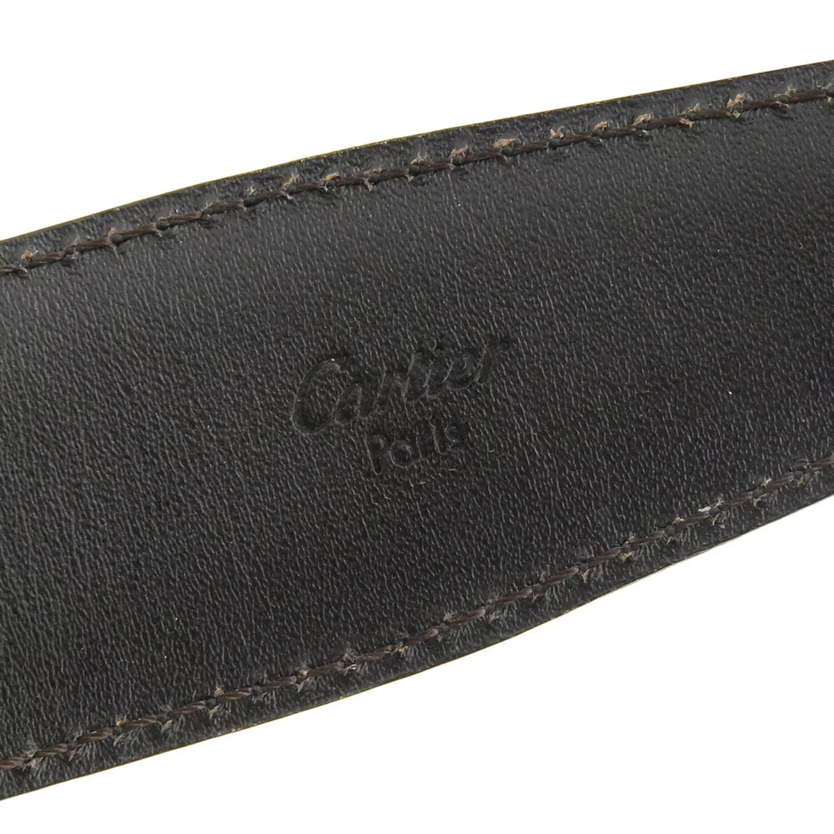 Pre-Owned Cartier CARTIER Happy Birthday Waist Belt Leather Black L5000405 (Good)