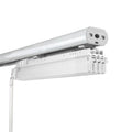 InStyleDesign 4-Panel Single Rail Panel Track Extendable 48"-88"W x 94"H, Panel width 23.5", Pier White, Charc - 88"W x 94"H White Track