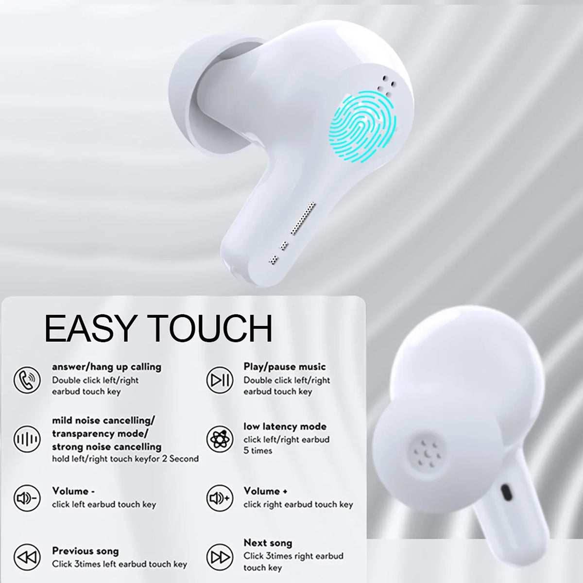 MIFO HiFiAir2 Wireless Earbuds Dynamic Speaker BT Headphone Ear Bud BT 5.3 Noise Cancelling Headphone Waterproof IPX5 Earbuds with APP to Control 30 Hours Play time