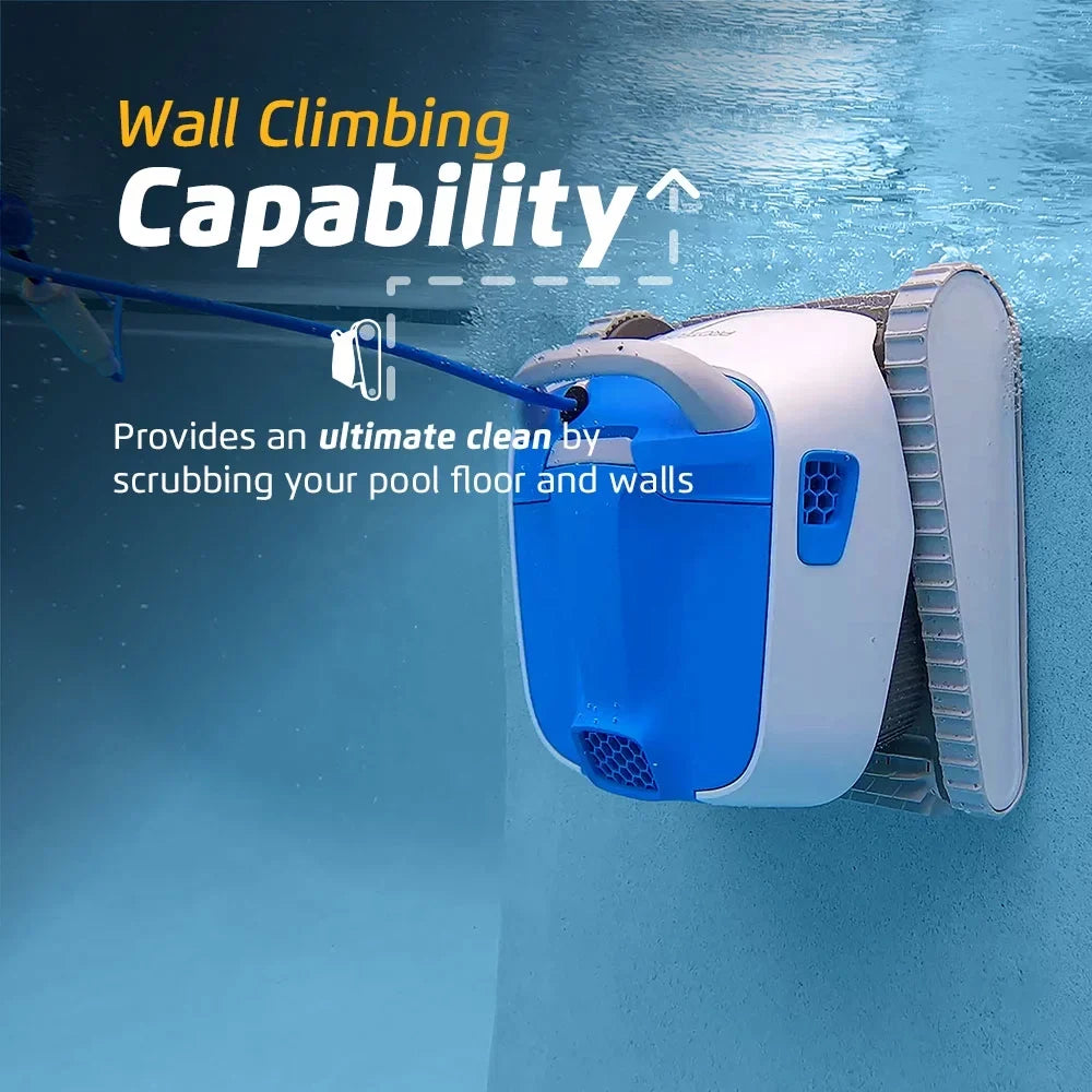 Dolphin Proteus DX4 Robotic Pool Vacuum Cleaner — Wall Climbing Capability — Powerful Waterline Scrubbing — Ideal for All Pool Types up to 50 FT in Length