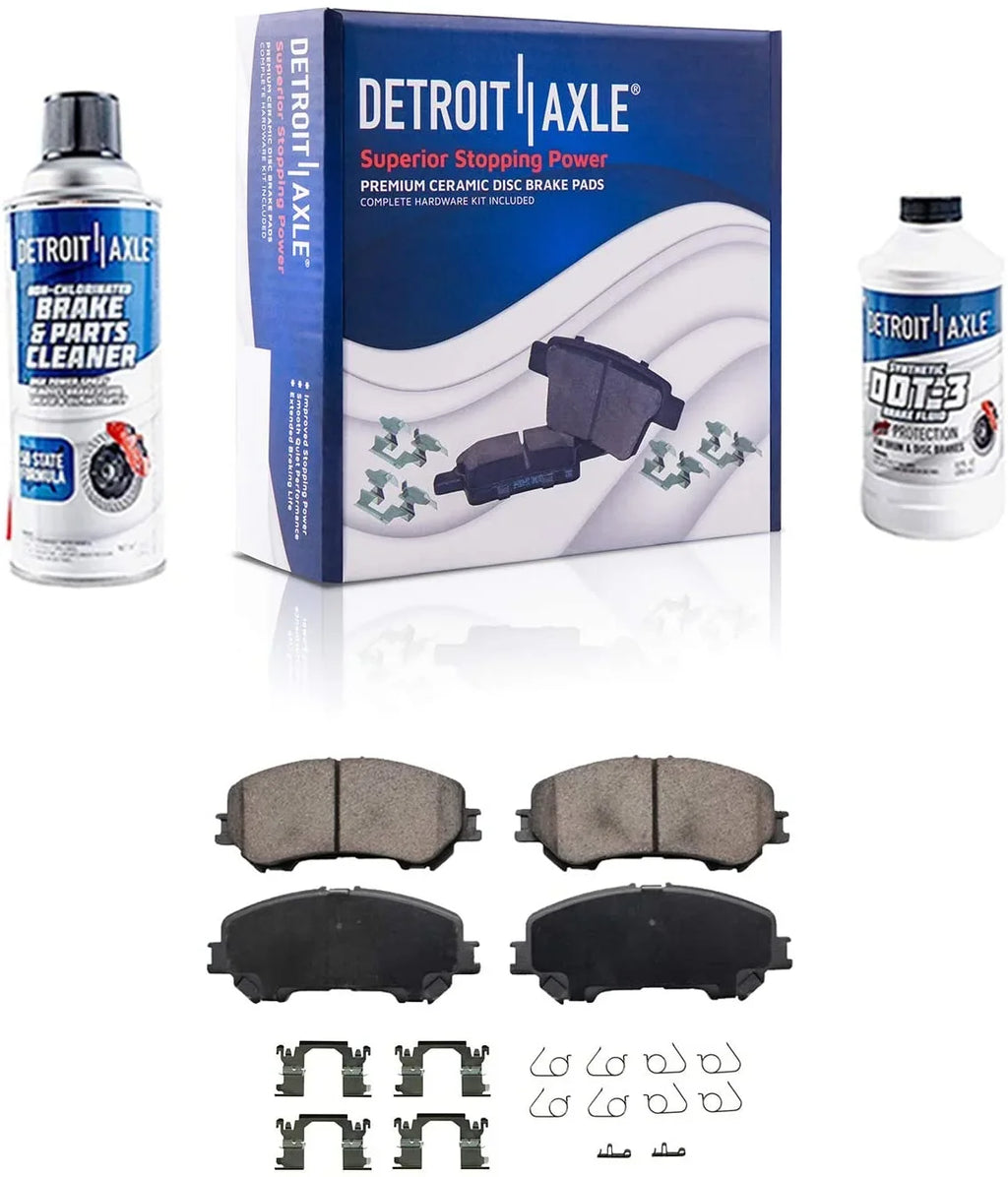 Detroit Axle - Brake Kit for 2014 2015 2016 2017 Nissan Rogue Drilled & Slotted Brake Rotors and Ceramic Brakes Pads 2015 2016 Replacement: 11.65" Front & Rear Rotors