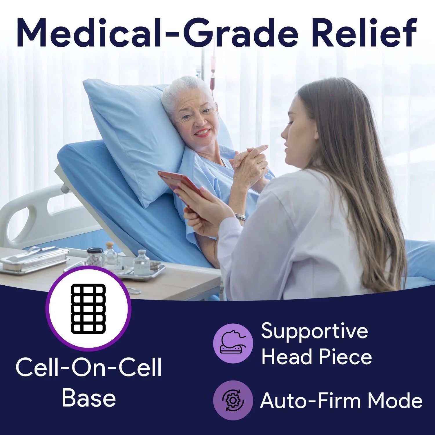 Proheal Bariatric Low Air Loss Alternating Pressure Air Mattress with Pump & Side Air Bolsters - Stages I-IV 36” x 80” x 8/11"