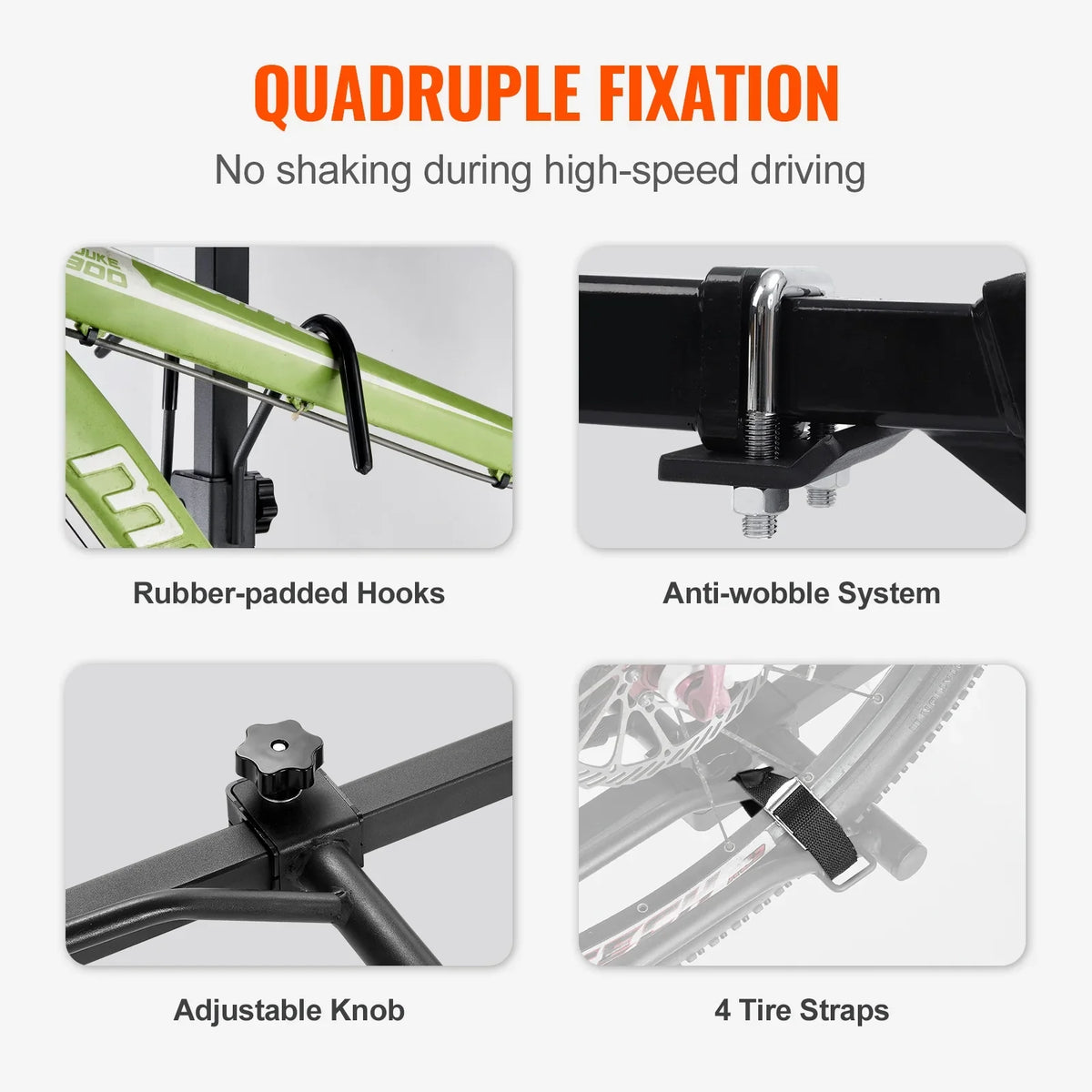 Hitch Mount Folding Carrier Car Truck SUV 1.25"/2" Receiver 2-Bike Rack