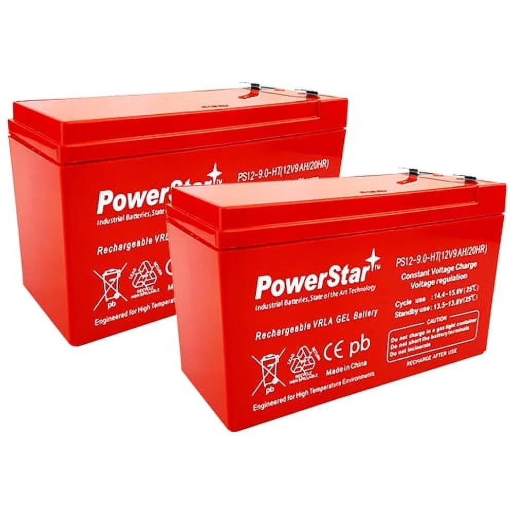 HIGH TEMP 9Ah 12V Sealed BATTERY Fits Aqua Vu Marcum Vexilar 12VOLT - 2 Pack