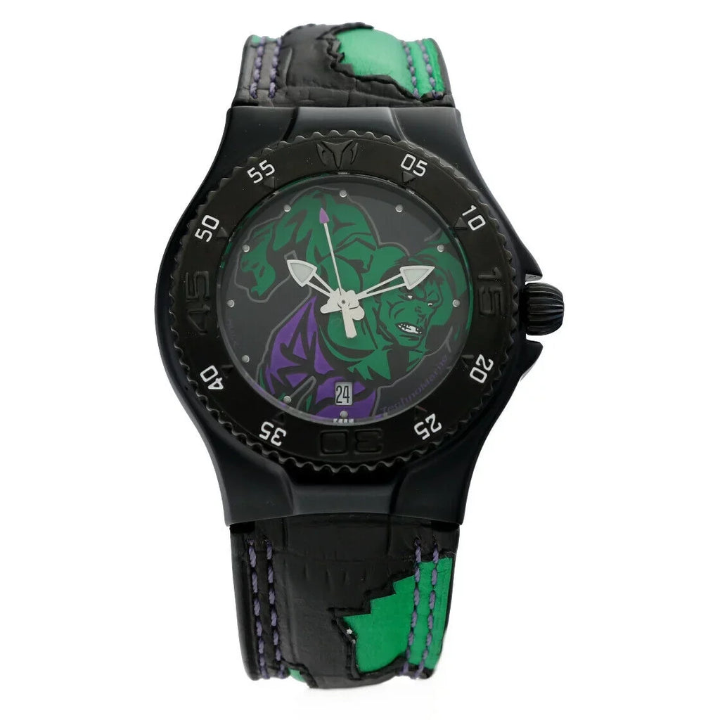 Technomarine Marvel Hulk MV3H08 PVD Plated Steel Leather Quartz Men's Watch