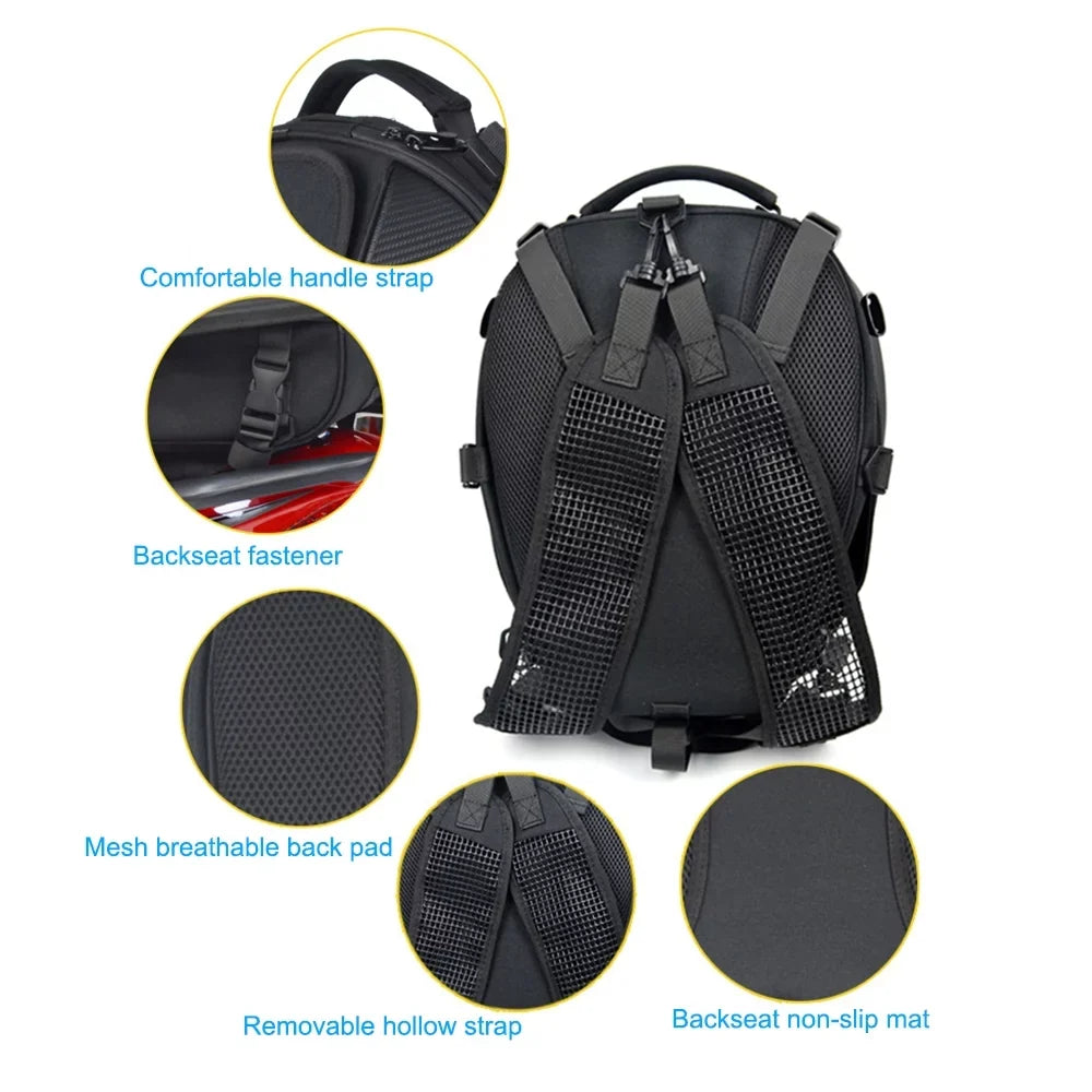Motorcycle Saddle Bag Dual Use Motorbike Luggage Storage Bags Grey