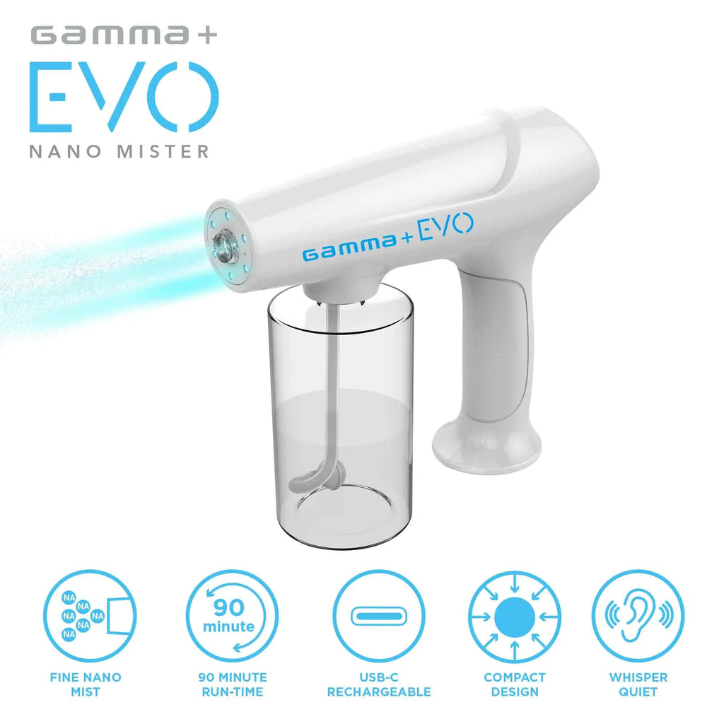 Gamma+ EVO Nano Mister Portable Refresh Mist Hair Skin Surface Barber Sprayer