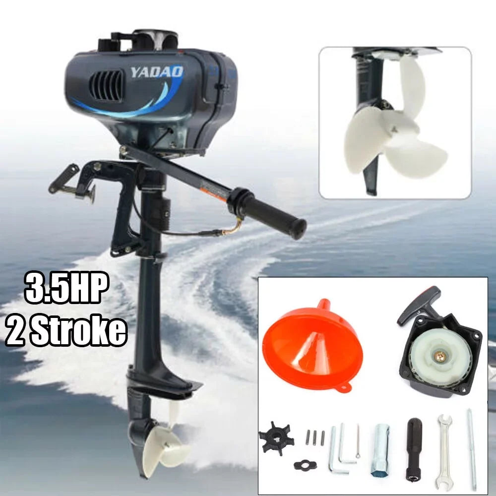 DENEST 3.5HP 2 Stroke Outboard Motor Fishing Boat Engine CDI Water Cooling 4000-5000rpm