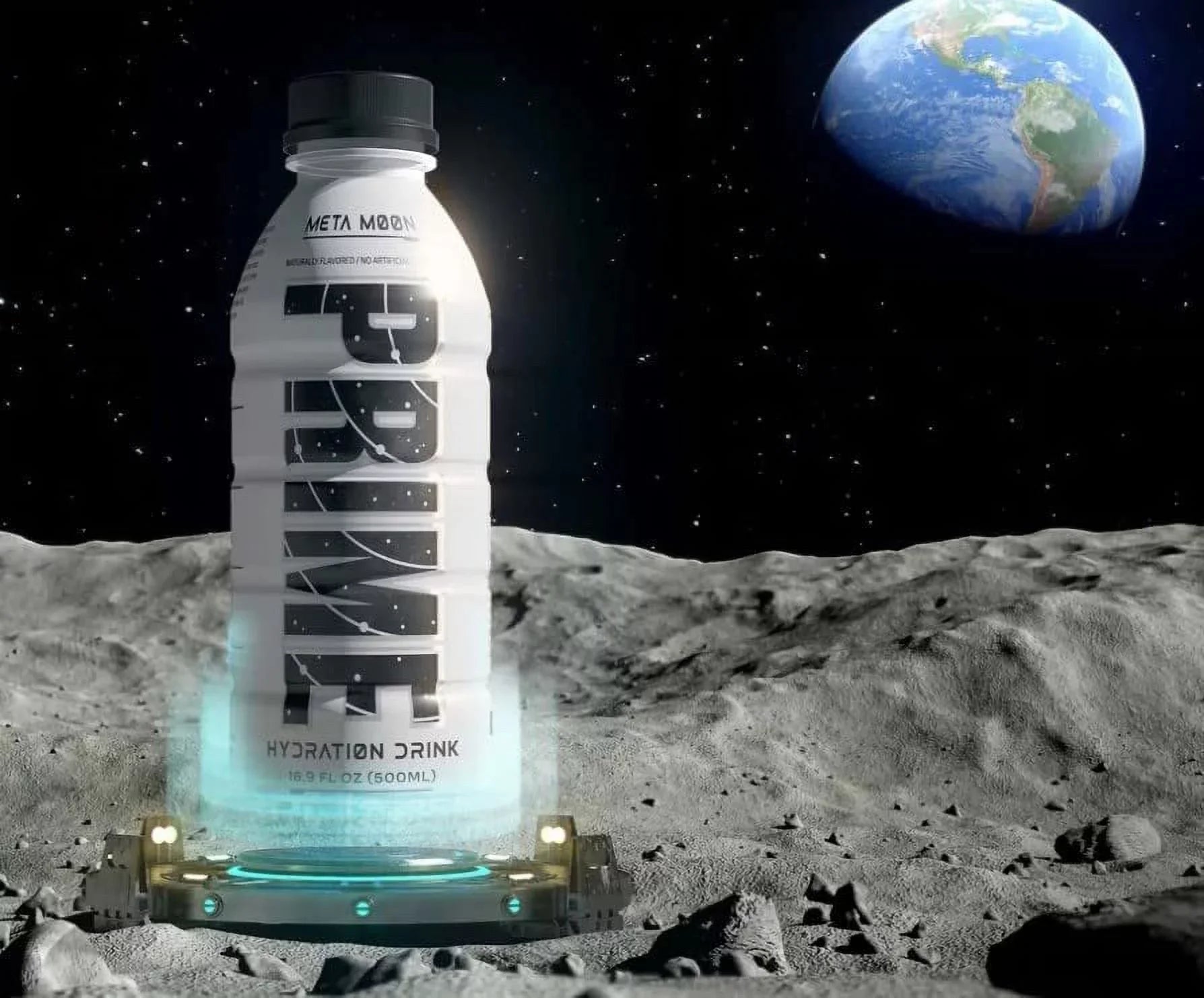 Prime Hydration with BCAA Blend for Muscle Recovery Meta Moon 12 Drinks, 16 fl oz. Each