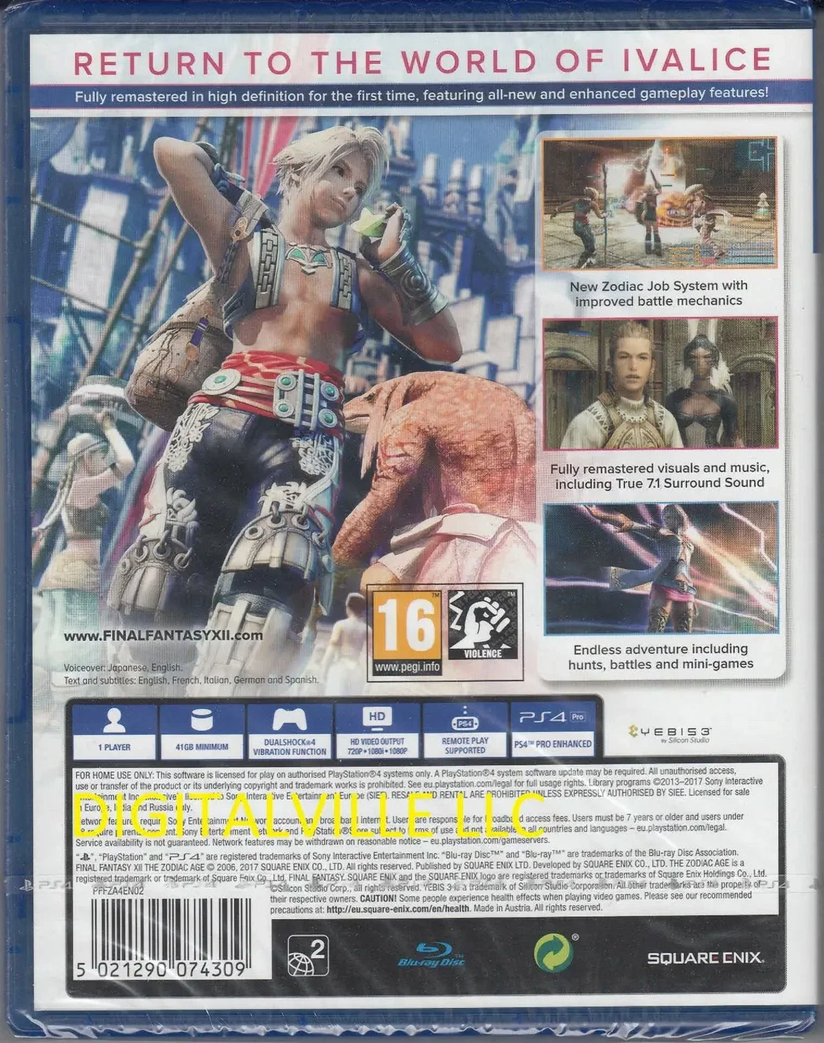 Final Fantasy XII The Zodiac Age PS4 Sony PlayStation 4 Brand New Factory Sealed