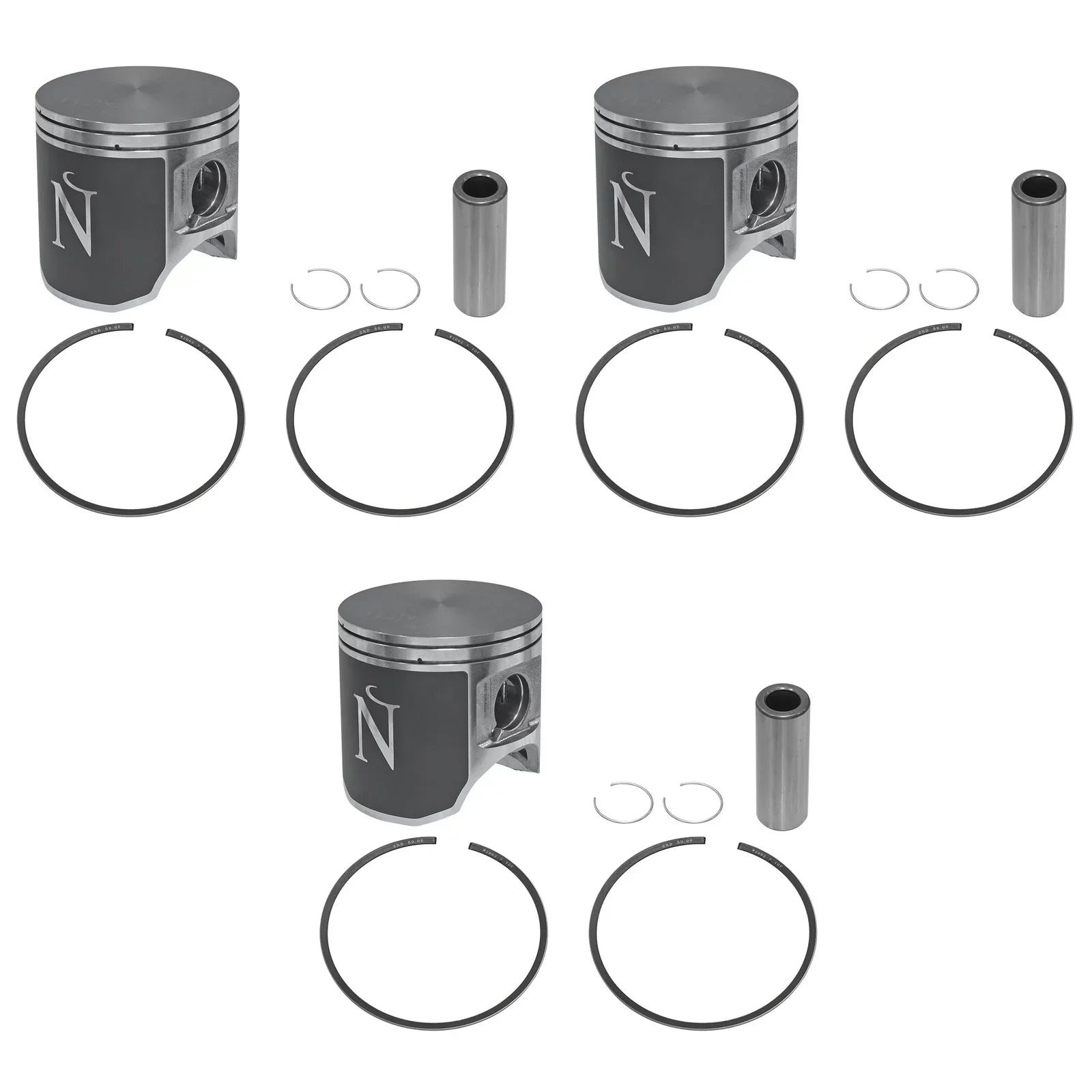 Namura, NW-20002-2, 3 .020 Over Bore Piston Kits for Kawasaki Many 1996-2003 1100 Jet Ski 80.5mm SEE LIST