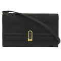 Pre-Owned Hermes Cooktail Satin Black Gold hardware Shoulder Bag 0034 HERMES (Good)