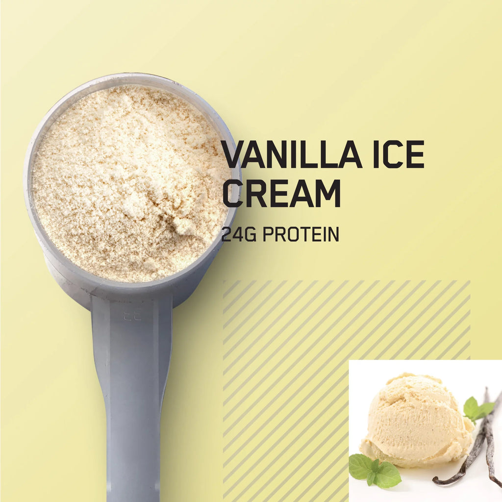 Optimum Nutrition, Gold Standard 100% Whey Protein Powder, Vanilla Ice Cream, 5 lb, 73 Servings