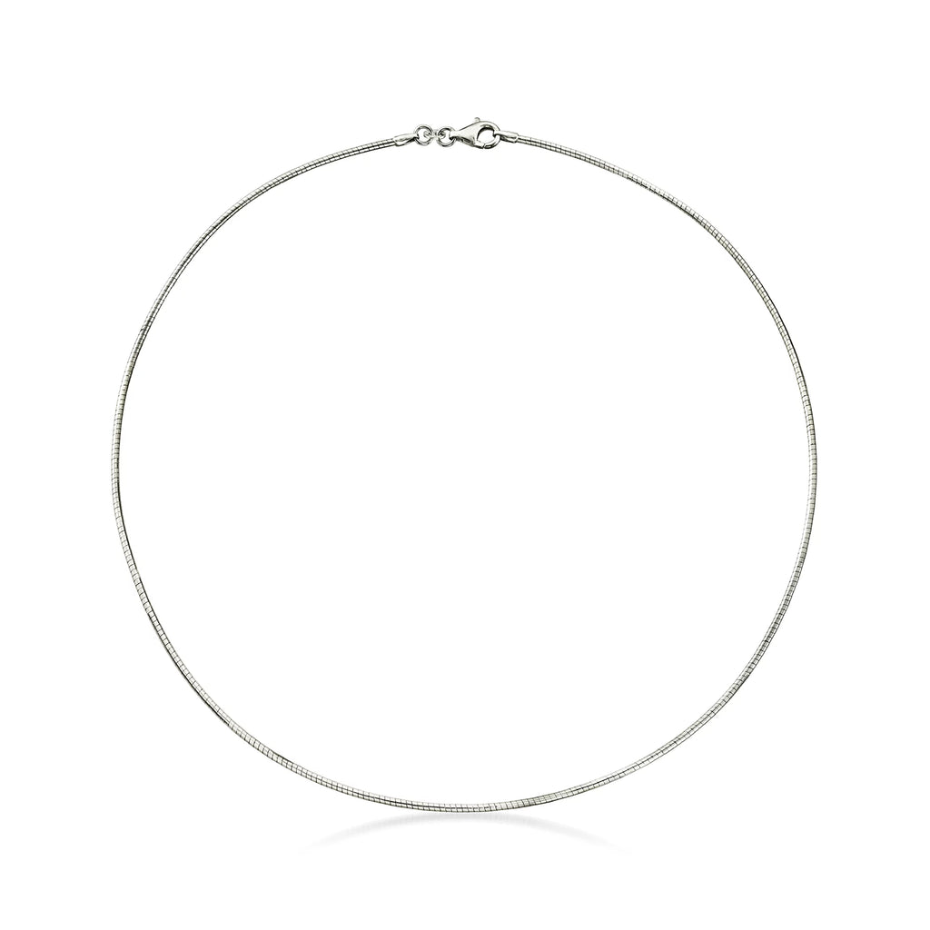 Ross-Simons Italian 1.5mm Sterling Silver Omega Necklace, Women's, Adult