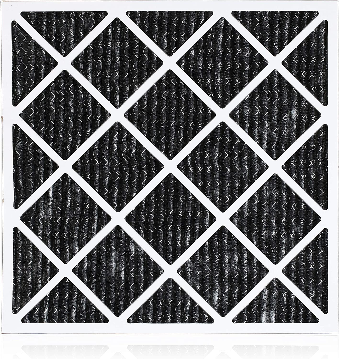 Filterbuy 20x24x1 MERV 8 Odor Eliminator Pleated HVAC AC Furnace Air Filters with Activated Carbon (12-Pack)