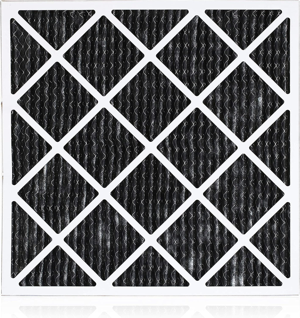Filterbuy 20x24x1 MERV 8 Odor Eliminator Pleated HVAC AC Furnace Air Filters with Activated Carbon (3-Pack)