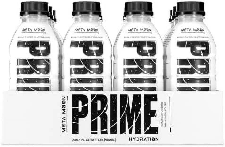 Prime Hydration with BCAA Blend for Muscle Recovery Meta Moon 12 Drinks, 16 fl oz. Each