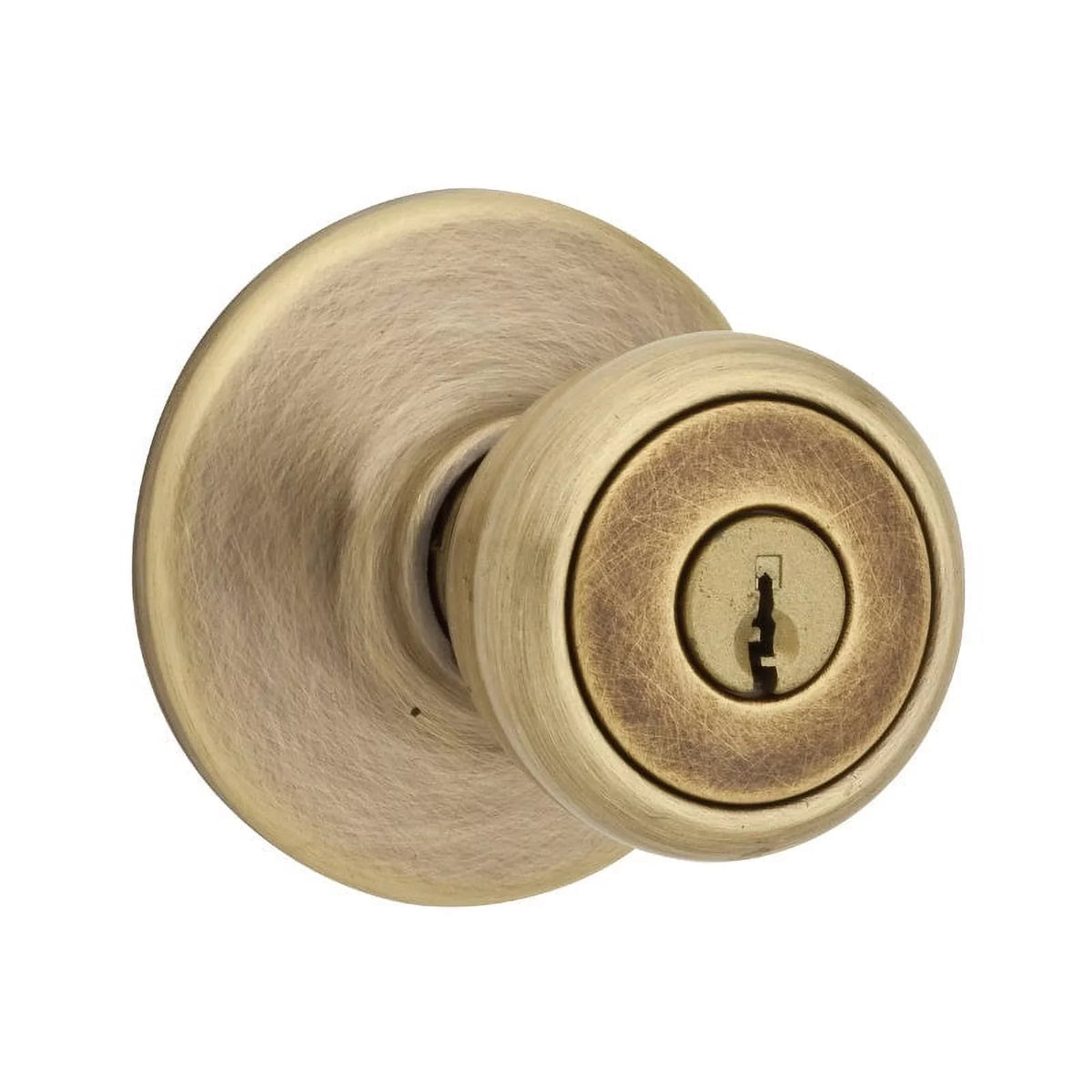Kwikset 94002-827 Tylo Entry Lockset, Antique Brass, Each
